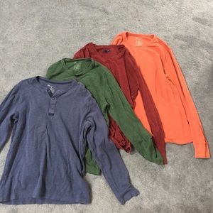 Men's large gap long sleeves